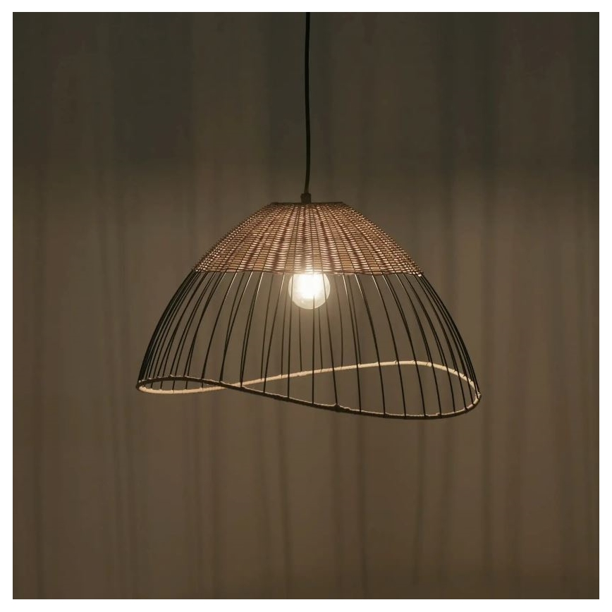 Leuchten Direkt 30207-79AO - Lampadario a sospensione con filo CORE 1xE27/60W/230V rattan