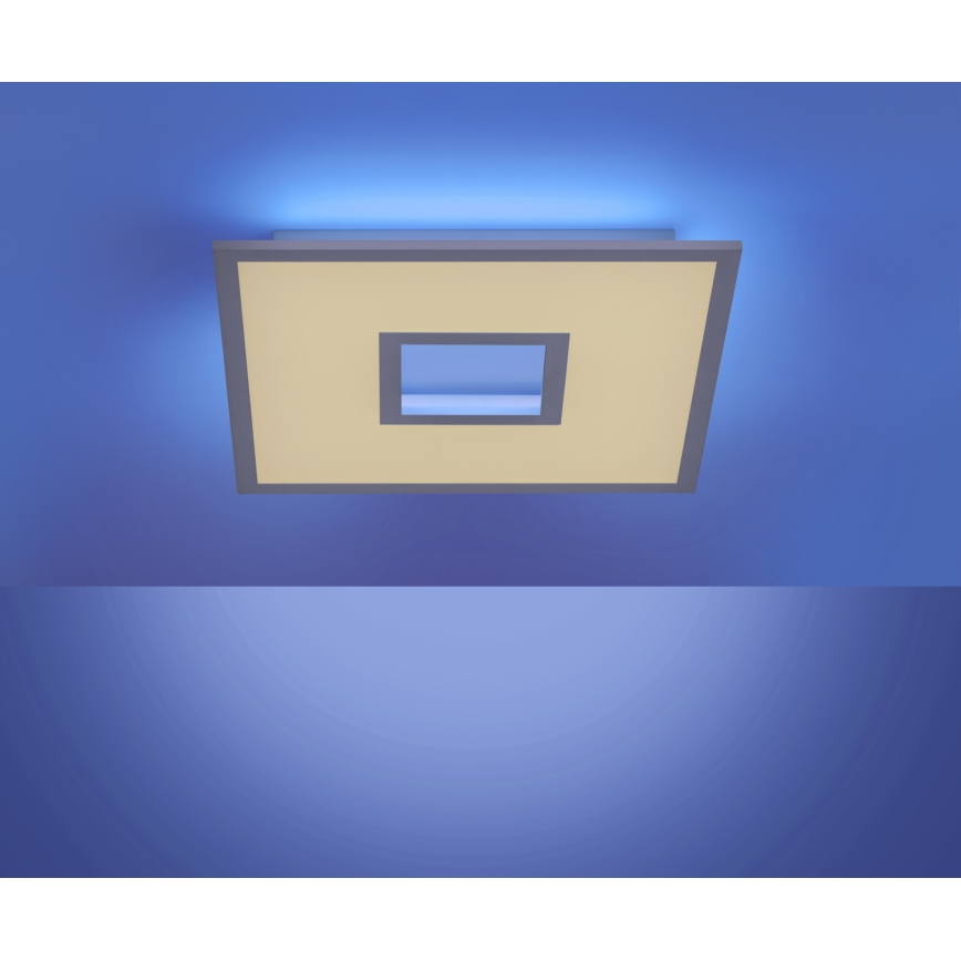 Leuchten Direkt 11645-16 - Dimmbare LED-RGB-Deckenleuchte RECESS LED/22,5W/230V + LED/5W + Fernbedienung