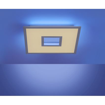 Leuchten Direkt 11645-16 - Plafoniera LED RGB dimmerabile RECESS LED/22,5W/230V + LED/5W + telecomando