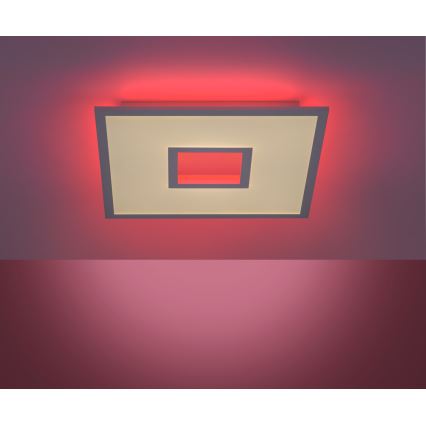 Leuchten Direkt 11645-16 - Plafonnier à intensité variable RGB RECESS LED/22,5W/230V + LED/5W + télécommande