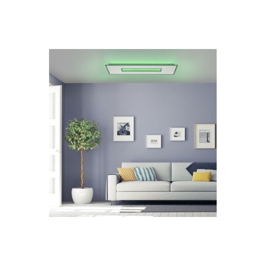 Leuchten Direkt 11646-16 - Plafoniera LED RGB dimmerabile RECESS 1xLED/41W/230V + 1xLED/7,5W + telecomando