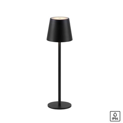 Leuchten Direkt 19250-18 - LED Lampada da tavolo ricaricabile dimmerabile per esterni EURIA LED/3W/5V 2600 mAh IP54 nero