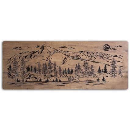 Li-Go 23524/DUB2 - Dimmbare LED-Wanddekoration LED/24W/230V 130x50 cm Eiche/Berghütte