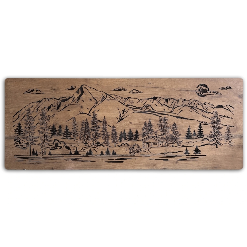 Li-Go 23524/DUB2 - Dimmbare LED-Wanddekoration LED/24W/230V 130x50 cm Eiche/Berghütte