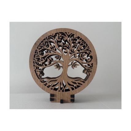 Li-Go 23577/DUB2 - LED-dimmbare Tischdekoration LED/12W/230V 20x22 cm Eiche/Lebensbaum