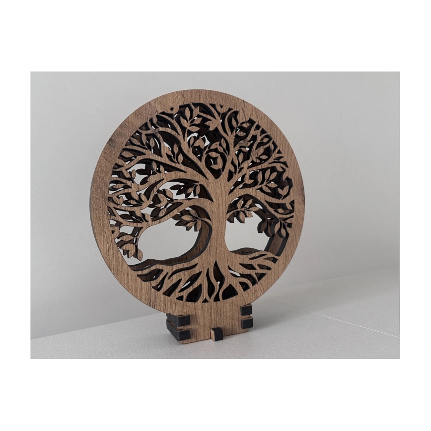 Li-Go 23577/DUB2 - LED-dimmbare Tischdekoration LED/12W/230V 20x22 cm Eiche/Lebensbaum