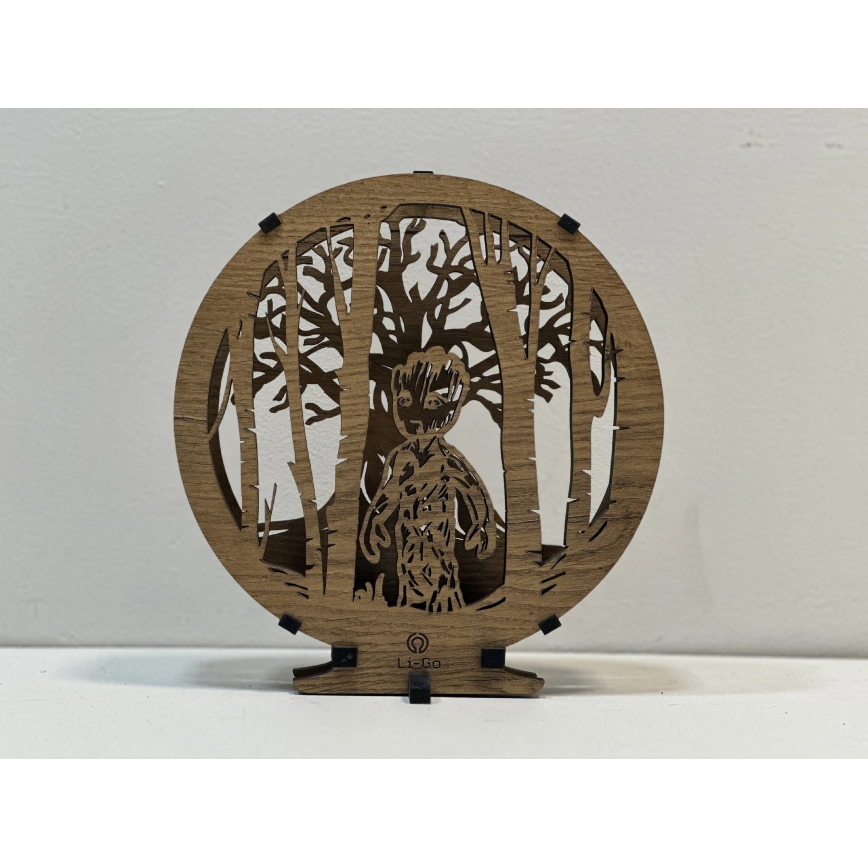 Li-Go 23613/DUB2 - Décoration de table LED dimmable LED/12W/230V 20x22 cm chêne/Grut