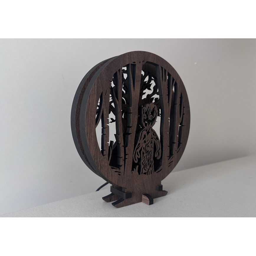 Li-Go 23613/DUB2 - Lampe décorative de table LED dimmable/12W/230V 20x22 cm chêne/Grut