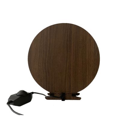 Li-Go 23654 - Lampe de table décorative LED dimmable LED/12W/230V 20×22 cm, finition noyer / composition en mousse