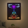 Li-Go 4421/A/4 - Decorazione da parete dimmerabile a LED LED/10W/5V 30000 mAh 70x90 cm rovere/chakra