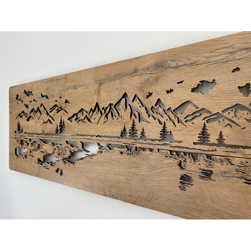 Li-Go 4778/A/4 - Decorazione da parete LED dimmerabile LED/10W/5V 30000 mAh 120x40 cm rovere/Lago