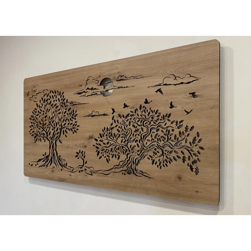 Li-Go 5307/DUB2 - LED décoration murale à intensité réglable LED/24W/230V 120x60 cm chêne/Trois chênes