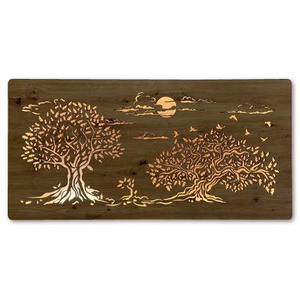 Li-Go 5307/DUB2 - LED-dimmbare Wanddekoration LED/24W/230V 120x60 cm Eiche/Drei Eichen