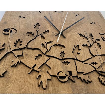 Li-Go 5499/DUB2 - Orologio da parete 1xAA 40x40 cm rovere