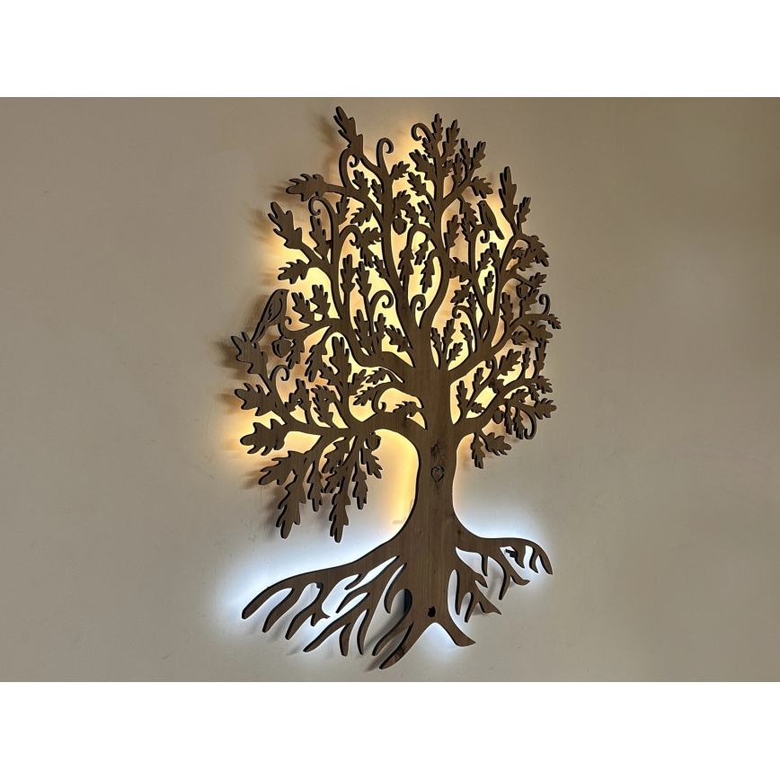 Li-Go 5732/DUB/S2 - Decorazione da parete LED dimmerabile LED/10W/5V 20000 mAh 68x80 cm rovere