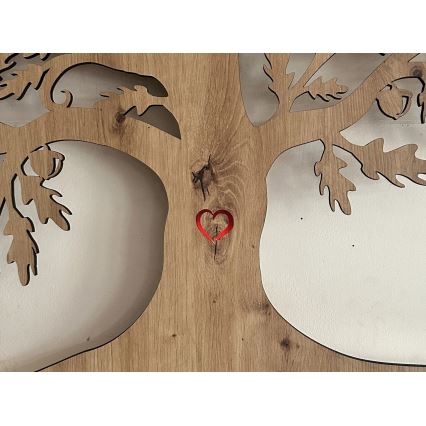 Li-Go 5739/DUB2 - Décoration murale LED à intensité variable LED/10W/230V 68x80 cm chêne