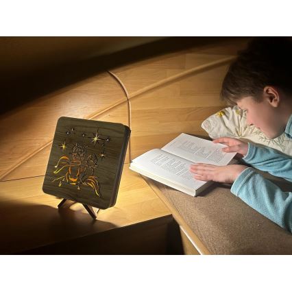 Li-Go 5788/DUB2 - Lampada decorativa da tavolo LED/12W/230V 19x19 cm rovere/Il Piccolo Principe