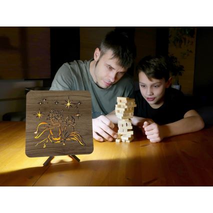 Li-Go 5788/DUB2 - Lampada decorativa da tavolo LED/12W/230V 19x19 cm rovere/Il Piccolo Principe