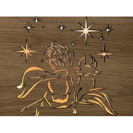 Li-Go 5788/DUB2 - Lampada decorativa da tavolo LED/12W/230V 19x19 cm rovere/Il Piccolo Principe