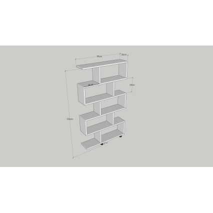 Libreria ELIF 156x90 cm bianca