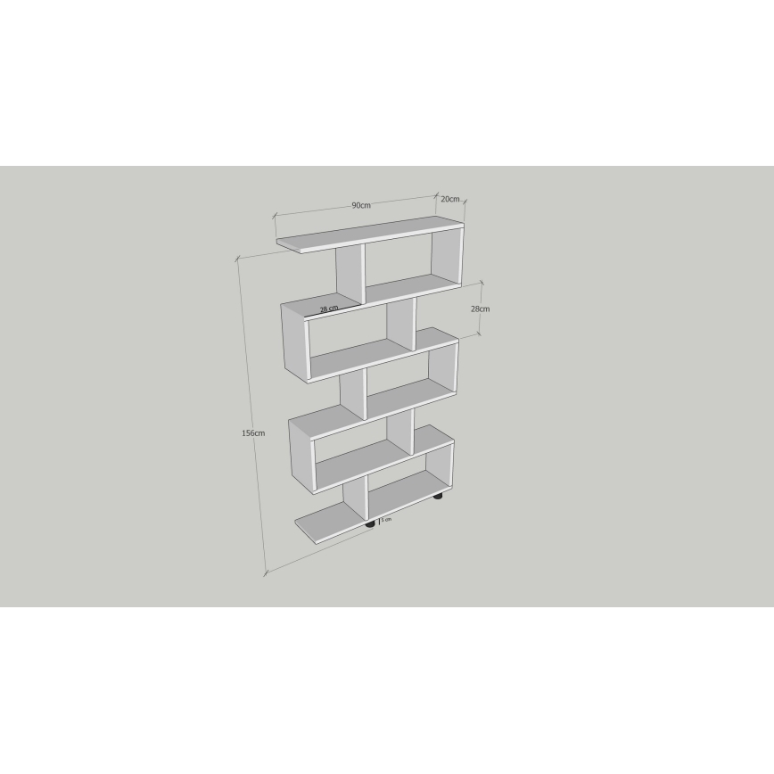 Libreria ELIF 156x90 cm bianca