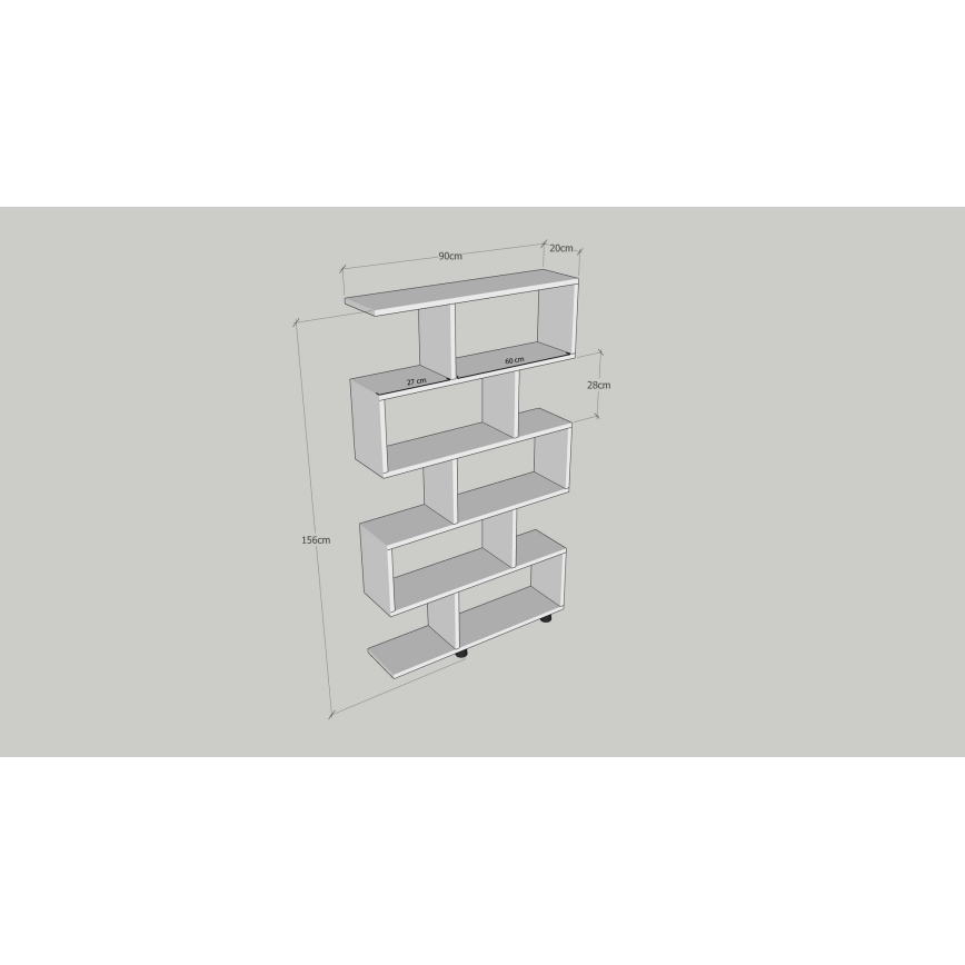 Libreria ELIF 156x90 cm marrone