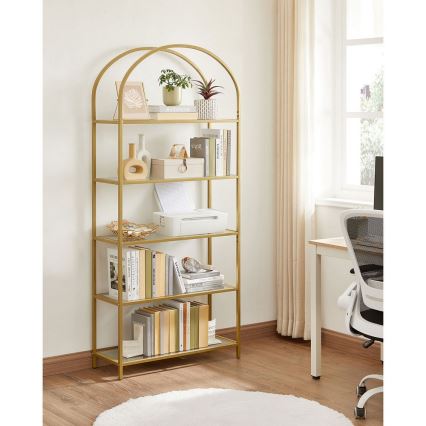 Libreria GLASY 83x184x30 cm oro