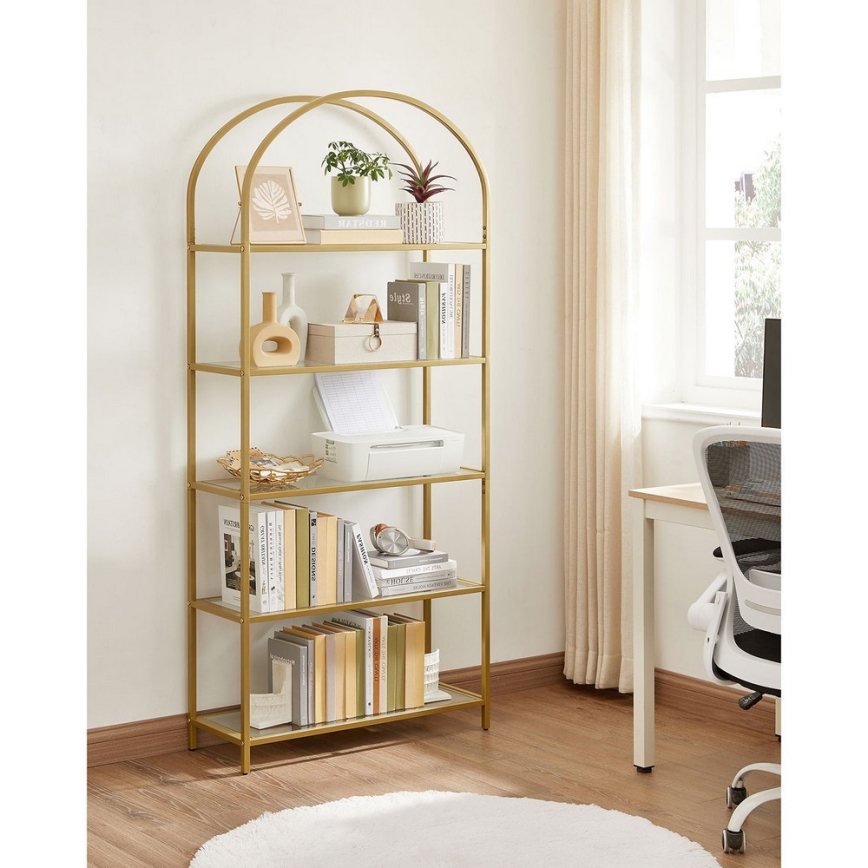 Libreria GLASY 83x184x30 cm oro