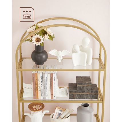 Libreria GLASY 83x184x30 cm oro