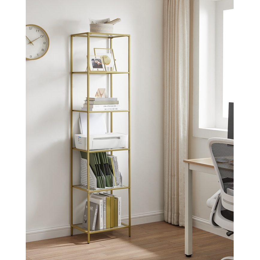 Libreria GLASY dorata