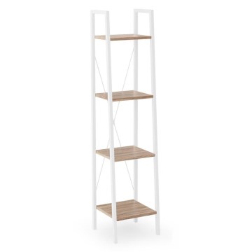 Libreria NARVIK 148x34 cm bianco/quercia sonoma
