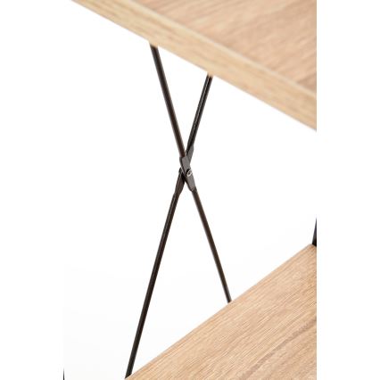 Libreria NARVIK 148x34 cm nero/rovere sonoma