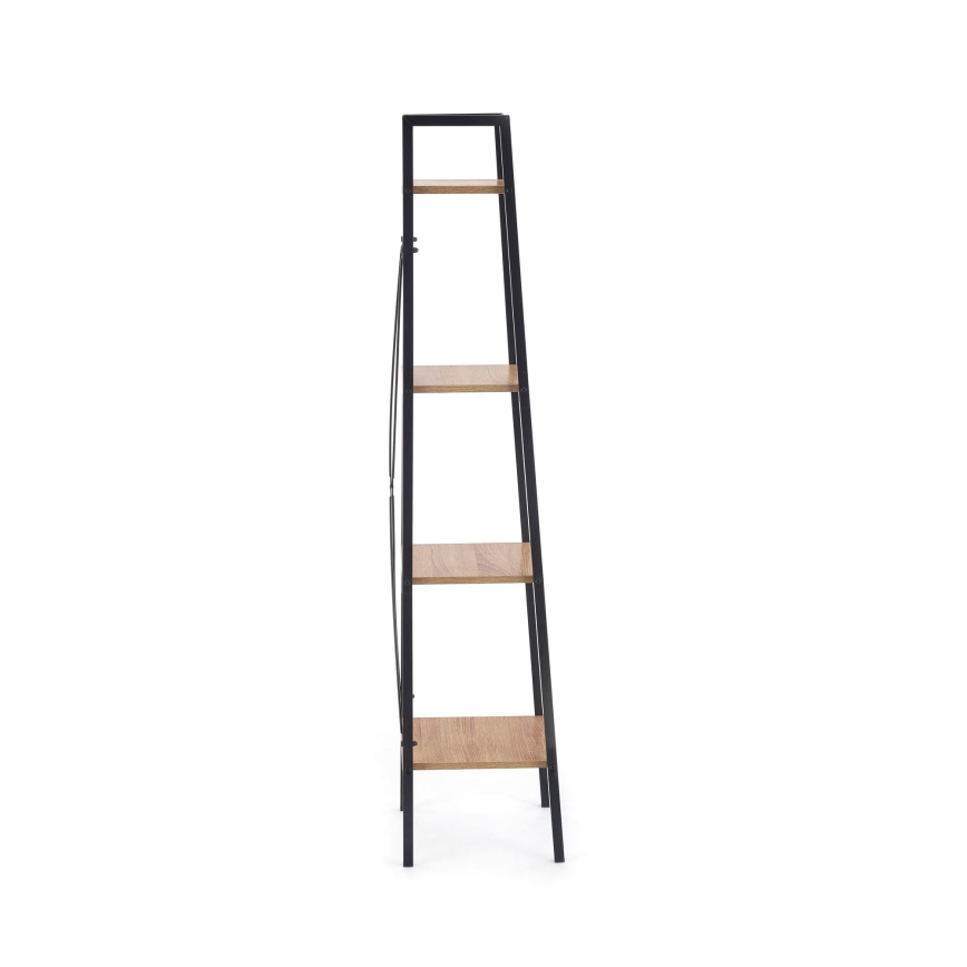 Libreria NARVIK 148x34 cm nero/rovere sonoma