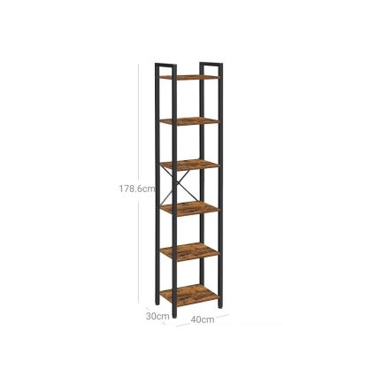 Libreria NAVARO 40x179x30 cm marrone/nero