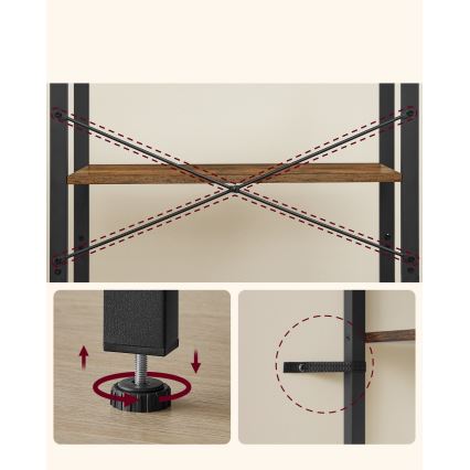 Libreria NAVARO marrone/nera