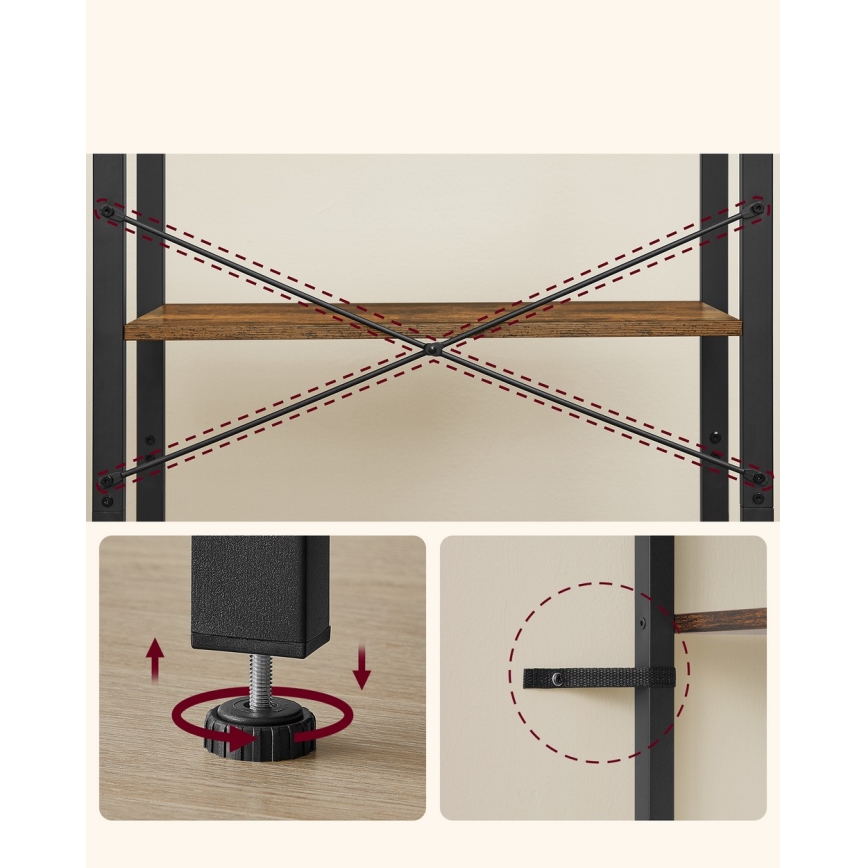 Libreria NAVARO marrone/nera