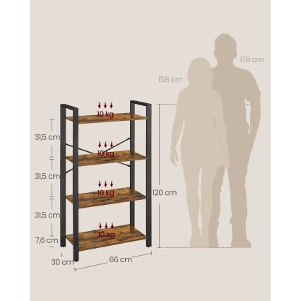 Libreria NAVARO marrone/nera