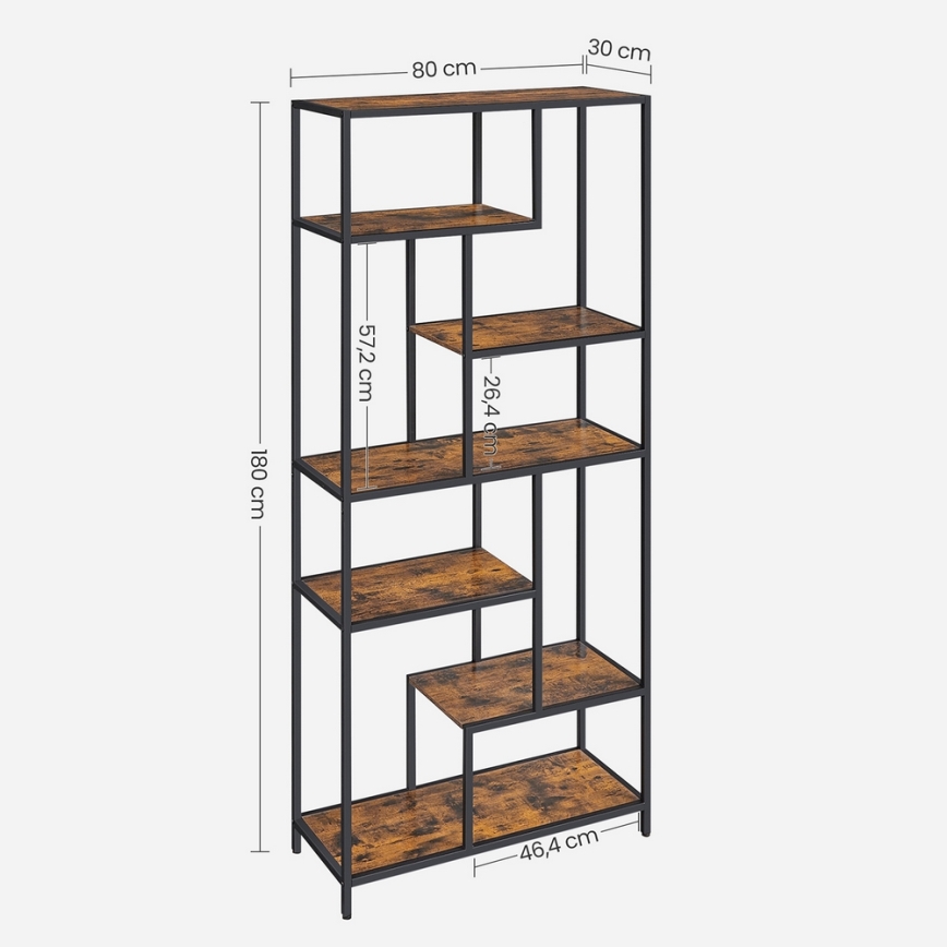 Libreria NAVARO marrone/nera