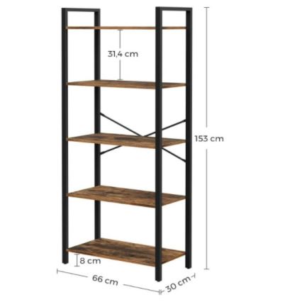 Libreria NAVARO marrone/nera