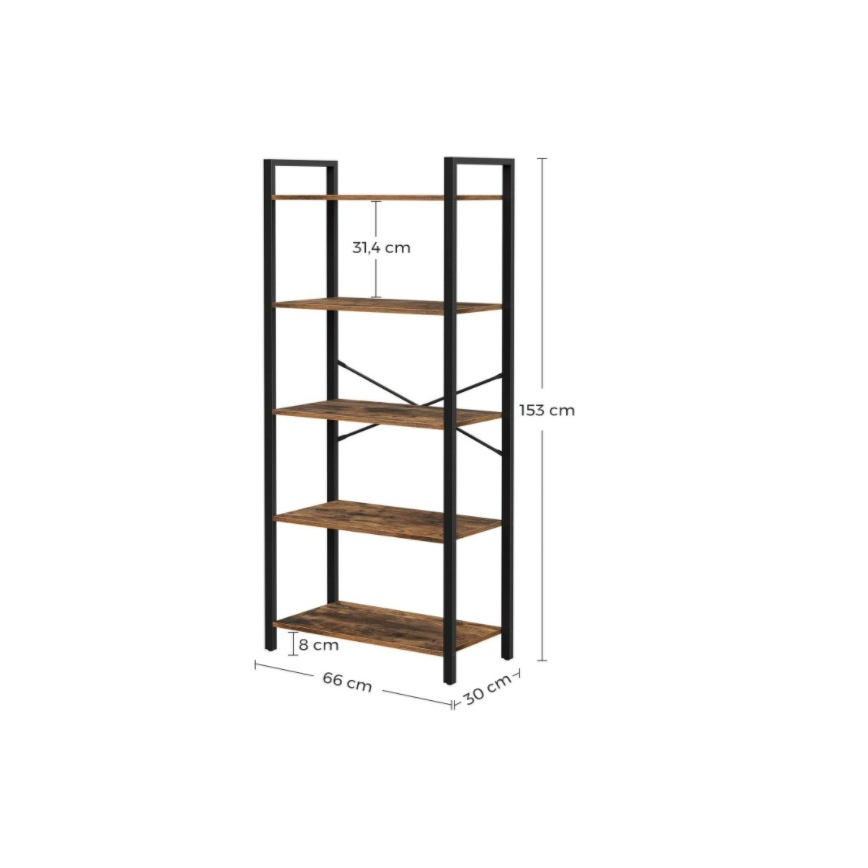 Libreria NAVARO marrone/nera