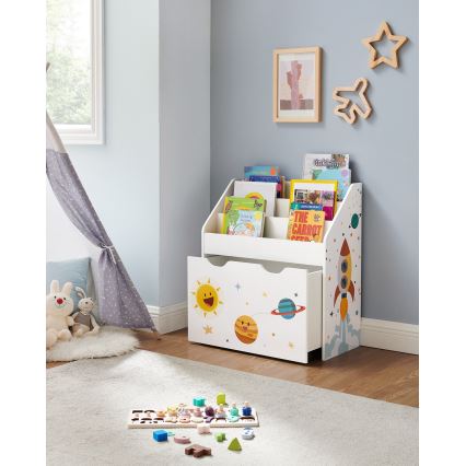 Libreria per bambini con cassetto ANET bianca