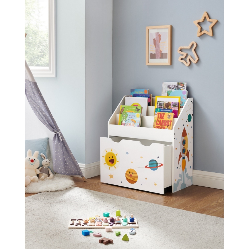 Libreria per bambini con cassetto ANET bianca
