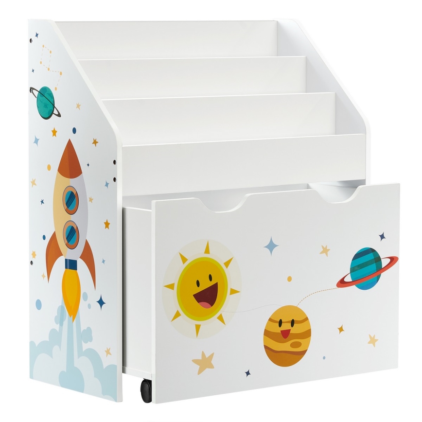 Libreria per bambini con cassetto ANET bianca