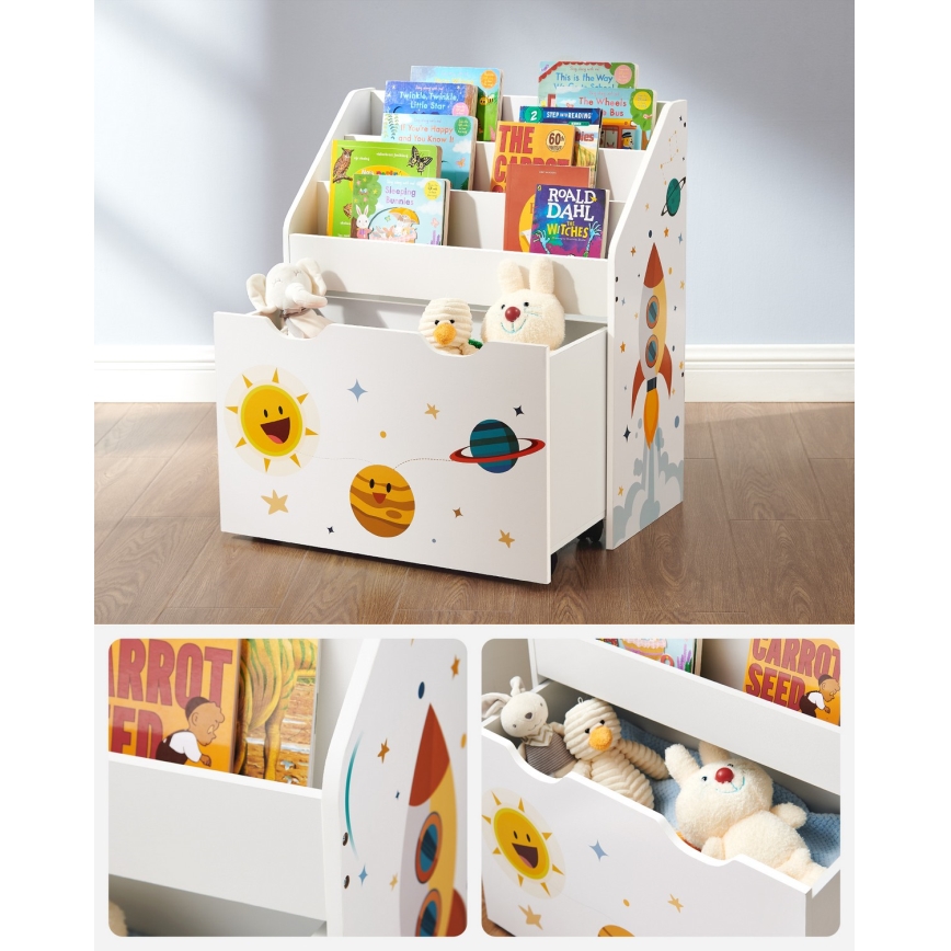 Libreria per bambini con cassetto ANET bianca
