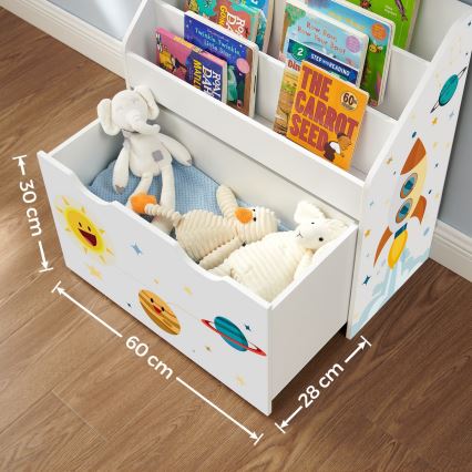 Libreria per bambini con cassetto ANET bianca