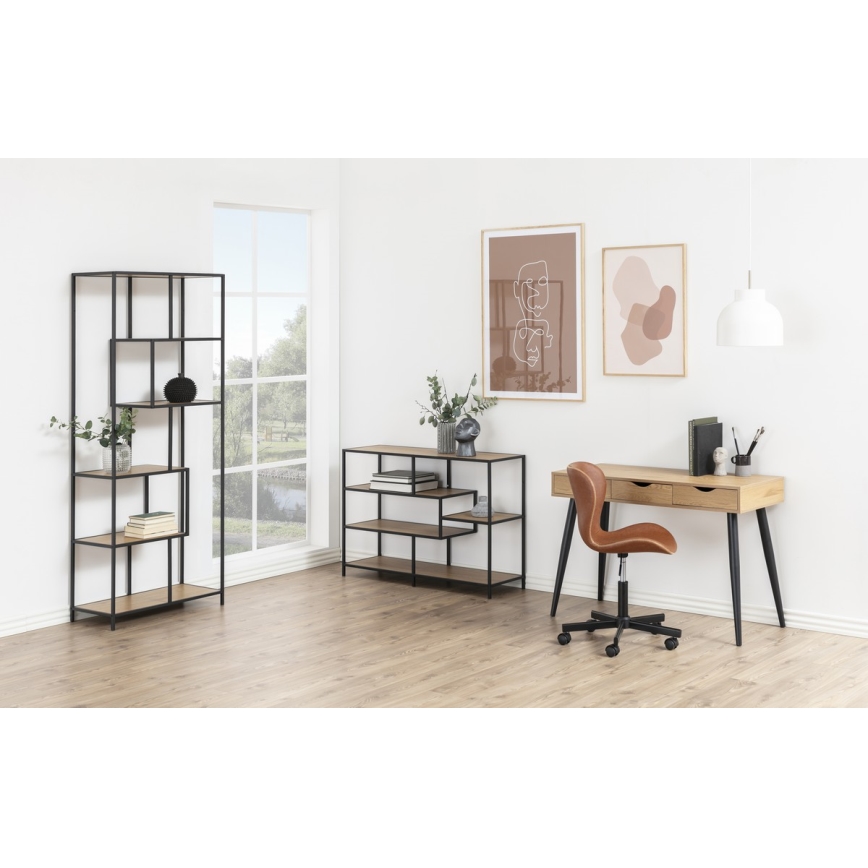 Libreria SARON quercia/nero