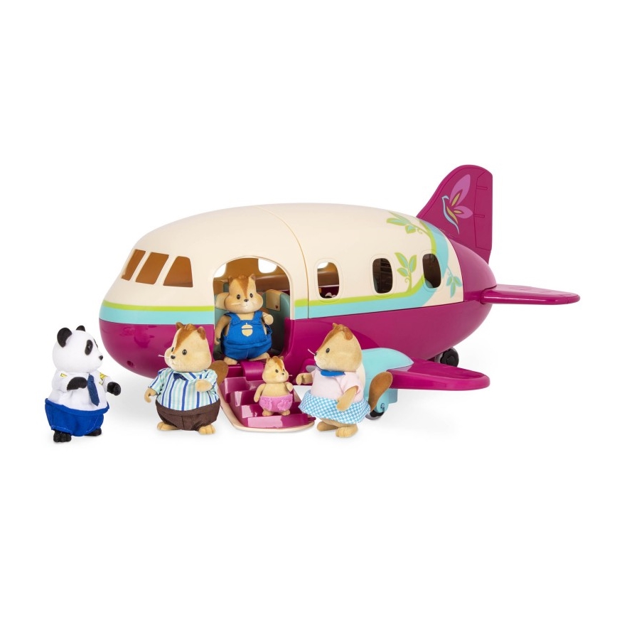 Li'l Woodzeez - Lot de jouets avion avec accessoires