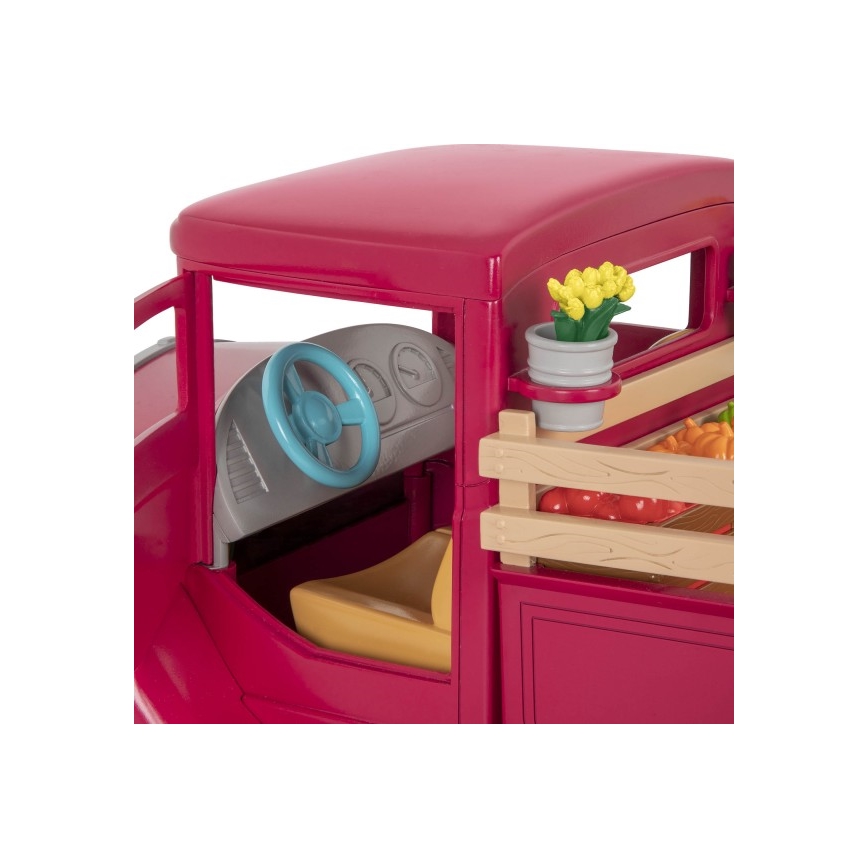 Li'l Woodzeez - Lot de jouets camion de fermier avec stand de nourriture 3xAAA