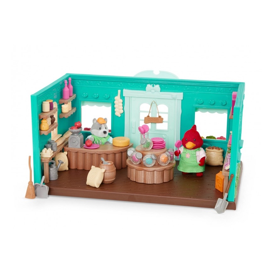 Li'l Woodzeez - Set di giocattoli negozio di alimentari