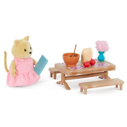 Li'l Woodzeez - Set di giocattoli per la camera da letto e la sala da pranzo
